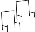 Metal Display Stands - Great for Displaying Large Plates, Servers, Plaques, and Art Creations (2-Pack, Modern Stand)