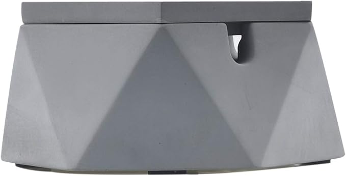 FREELOVE Concrete Ashtray with Lid & Stainless Steel Ashtrays for Cigarettes, Cement Ash Tray Smoking Holder Indoor Smokeless Outdoor Windproof Patio Home Office Cool Decor(Grey, Small)