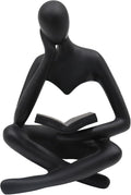 Reading Women Statue, Thinker Sculptures, Abstract Art Ornament, Modern Aesthetic Figurine Decoration, Suitable for Home Living Room Bedroom Office Shelf Table Desk Bookshelf Decor