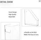 Magazine Holder, Clear Plastic Vertical File Magazine Organizer, Desktop File Magazine Book Storage Shelf for Office Desk (2PCS), 10.6x9.8x3.1 Inch