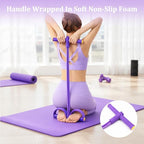 Resistance Bands with Handles, 6-Tube Foot Pedal, Natural Rubber Ankle Puller for Sit-ups & Full Body, Portable Home Gym Strength for Legs, Arms & Core – Fitness Bands for Women, Stretching & Toning