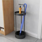 Modern, Minimalist Black Metal Freestanding Umbrella Stand – 2-in-1 Use – Dimensions 22 x 22 x 65 cm