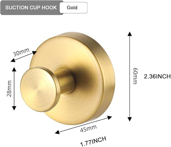 Wreath-Hanger, Strong Stainless Steel Suction-Cup-Wreath-Hooks, 3 Pack Wreath-Door-Hanger Fall Halloween Christmas Decorations, Welcome Sign for Front Door Indoor Outdoor (3 Gold, 3)