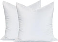 MoonRest® Synthetic Down Alternative 25x25 Square Pillow Insert Form, for Decorative Throw Pillow, Sofa, Cushions, Body and Bed - Pack of 2- Size 25” X 25”
