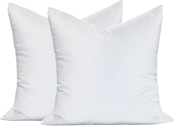 MoonRest® Synthetic Down Alternative 26x26 Square Pillow Insert Form, for Decorative Throw Pillow, Sofa, Cushions, Body and Bed - Pack of 2- Size 26“X 26”