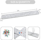 Vuzvuv 8Pcs Light Grey Cork Board Bar Strips with 50 Pushpins & Sticky Notes, Self-Adhesive Bulletin Board Strips No Damage for Wall, Felt Pin Board for Paste Notes, Photos, Schedules Office Decor