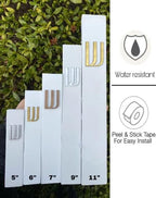 A&S Mezuzot Modern Concrete Mezuzah Case with Scroll, Easy Peel and Stick Mezuza (White+ Wood Shin, 9 Inches)
