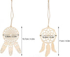 Wooden Dreamcatcher, 20Pcs Unfinished DIY Dream Catchers Kits Mini Decorative Hanging Ornaments Wall Craft for Home Bedroom Decoration