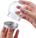 Garneck 10pcs Plastic Water Globes DIY Snow Globe with Screw Off Caps Crafts Candy Storage Boxes and Decorative Display Lightweight and Reusable