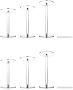 QWORK Round Acrylic Display Stand, 2 Sets Premium Clear Round Riser Stands