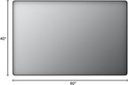 LOAAO 60X40 Inch Black Metal Framed Bathroom Mirror for Wall, Matte Black Bathroom Vanity Mirror Farmhouse, Large Rounded Rectangle Mirror, Anti-Rust, Tempered Glass, Hangs Horizontally or Vertically