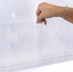 Displays2go 2-Tiered Acrylic Literature Wall Rack, Adjustable, Fits Brochures and Magazines - Clear (2RP6CLR)