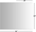 Ruomeng Home Gym Mirror, 48''x28''x2PCS Full Length, Large Frameless Body Mirror Tempered Glass for Gym, Workout, Yoga, Garage, Dance Studio