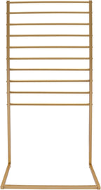 Scarf Organizer, Metal Hijab Organizer, 10 Tier Scarf Holder Hanger for Multiple Scarves, Freestanding Hijab Stand Belt Pants Hanging Rack for Home, Commercial, Clothing Store (Gold, 80cm)
