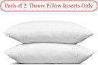 Covers & All Throw Pillow Inserts Only Pack of 2, Durable Soft Rectangle 12 x 20 Inches 65 GSM Non-Woven Fabric with 15D Silicon Fiber Filling, Universal uses for Home Decor Office Indoor Outdoor