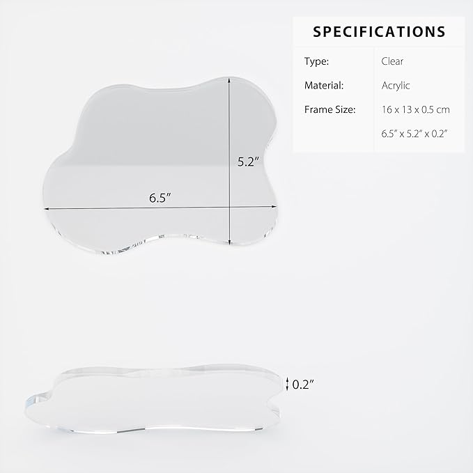 Acrylic 2Pcs/Set Coaster for Desk, Bar Drink Coaster, Cloud Shape Coffee Cup Coaster, Perfect for Tabletop Protection and Accessories Display