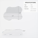 Acrylic 5Pcs/Set Coaster for Desk, Clear Bar Drink Coaster, Clear Cloud Shape Coffee Cup Coaster, Perfect for Tabletop Protection and Accessories Display.