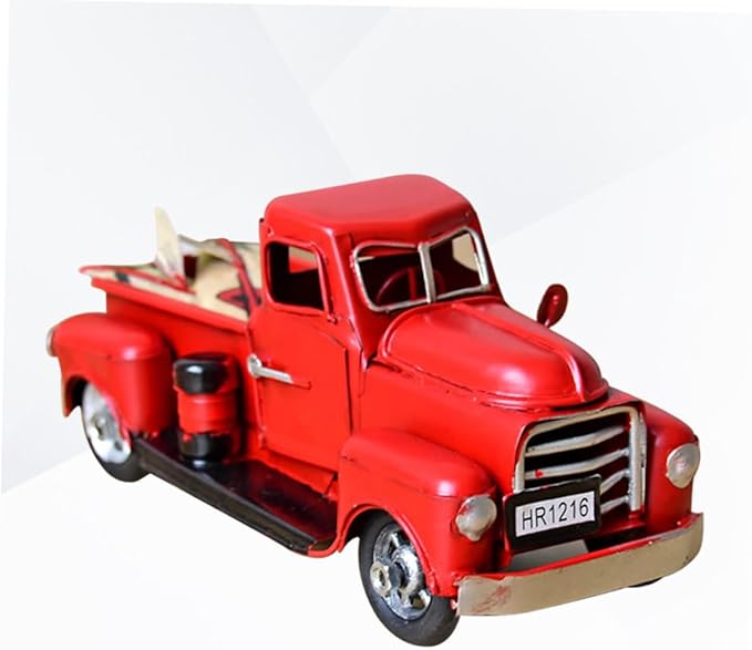Vintage Handmade Iron Car Model Antique Desktop Ornament Retro Décor for Home and Office for Vehicle Enthusiasts