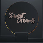 CREATCABIN Sweet Dreams Sign Wood Wall Decor Art Cutout Letter Word Laser Cut Unfinished Decorative Valentine's Day for Living Room Home Door Farmhouse Porch Bedroom Decoration 11.8 x 4.7 Inch,Camel