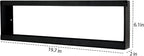 Deveosa Magazine Holder Wall Mounted - Black Minimalist Metal File Rack Hanging Brochure Storage Organizer Comic Display For Living Room Bathroom Waiting Room Home Office Decor (19.7 inch)