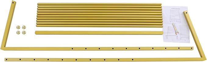 Scarf Organizer, Metal Hijab Organizer, 10 Tier Scarf Holder Hanger for Multiple Scarves, Freestanding Hijab Stand Belt Pants Hanging Rack for Home, Commercial, Clothing Store (Gold, 100cm)
