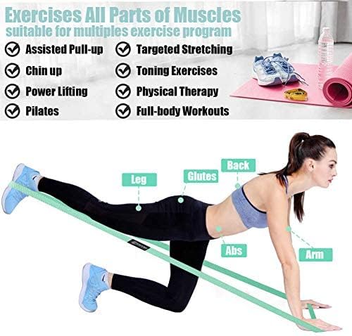 Long Resistance Bands for Working Out Women, Fabric Resistance Band, Stretch Bands for Exercise Bands Resistance Bands Set for Physical Therapy, Elastic Bands for Exercise, Ligas para Hacer Ejercicio