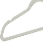 Amazon Basics Slim Velvet Non-Slip Space Saving Suit Clothes Hangers, Closet Organizer, Sturdy Construction, Ivory/Rose Gold, 50-Pack