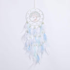 Pretty Jolly White Tree of Life Dream Catcher Wall Decor with Luminous Beads Handmade Crystal Stones Dreamcatchers Wall Hanging with Small Butterfly Pendant for Bedroom Wedding Party Wish Gift