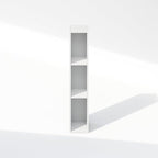 Furinno Reed 3-Tier Closet Organizers and Storage, Closet Organizer, Open Shelf Closet Storage, for Wardrobe, Bedroom, Living Room, 6-Inch Width, White