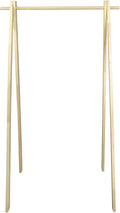 Solid Wood No Tool Assembly Collapsible Aesthetic Clothing Garment Rack