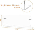 Kalakey 2 Pack Acrylic Magazine Holder Wall Mount, Clear Vinyl Records Holder Wall Magazine Rack for Books, Comics, Wall-Mounted Display Shelf
