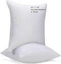 WINGLAM Throw Pillow Inserts 2-Pack, 34x34 Inches Square Decorative Pillow Stuffers, Hypoallergenic Ultra Soft Lightweight Down Alternative Polyester, White Sham Stuffer Pillows（2）