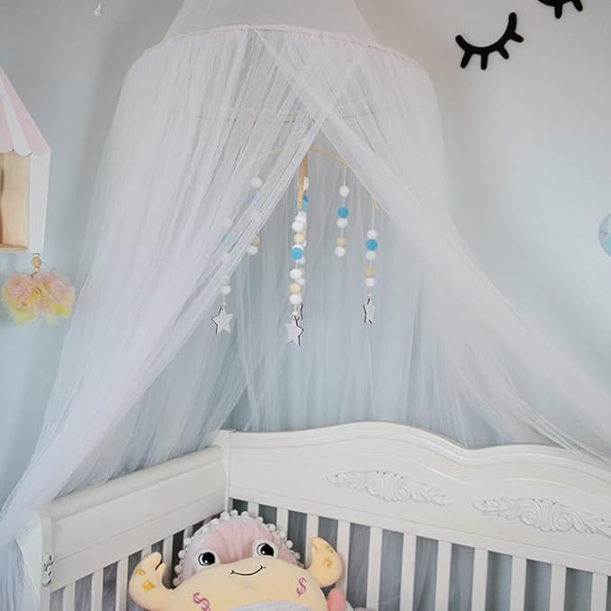 WAYUTO Neutral Handmade Felt Ball Ceiling Mobile - Deep-Pink Leaf Design