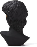 BRABUD Greek Mask David Man Bust Statue Resin Black Gold Classic Roman Sculpture Modern Art Home Office Study Room Bookshelf Decor Collectible Gift TQGJBS333