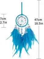 Small Dream Catcher Blue, Car Ornaments for Rear View Mirror Dream Catchers for Cars Hanging Accessories Dreamcatchers
