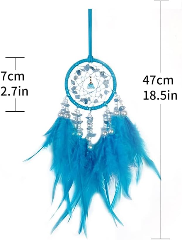 Small Dream Catcher Blue, Car Ornaments for Rear View Mirror Dream Catchers for Cars Hanging Accessories Dreamcatchers