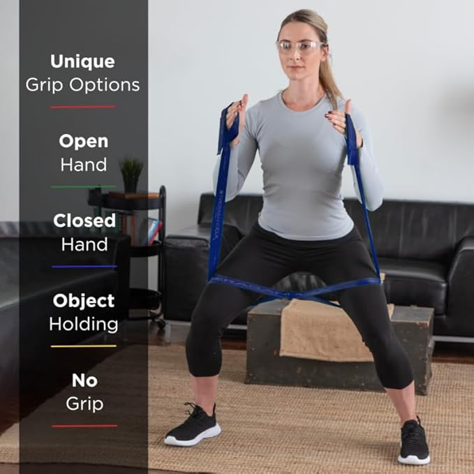 THERABAND CLX Resistance Band with Loops, 5-Foot Non-Latex Exercise Band for Mobility, Rehab, Stretching & Home Workouts, Color-Coded Resistance Levels