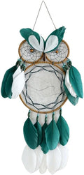 Owl Dream Catcher for Kids,Sdjdhej 1Pcs Owl Dream Catcher with Feather Hanging Decorations Home Ornament Birthday Festival Craft Gift for Girls Kids Women