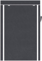 Portable Closet Wardrobe, Closet Storage Organizer Rack with Shelves and Cover for Hanging Clothes, Non-Woven Fabric, Quick and Easy to Assembly (64'', Gray)