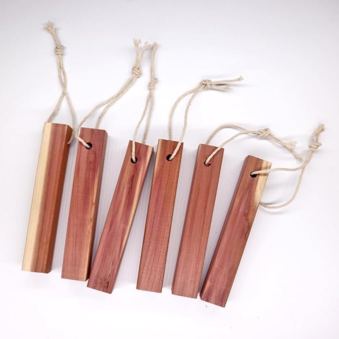 4 Pieces Cedar Hang Ups Natural Cedar Blocks Rectangle Ceder Hangers Cedar Blocks Cedar Hangers Blocks Cedar Wooden Hangers Cedar Planks Storage Accessories for Clothes Storage