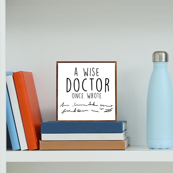 Doctors Gifts Dentist Gifts Funny Dental Office Decor, Dental Assistant Accessories Week Gift Birthday Graduation Gifts, Farmhouse Wooden Box Sign Office Desk Tabletop Shelf Decor