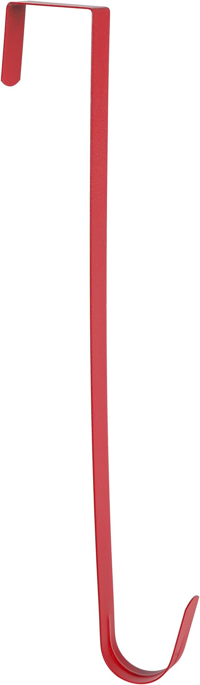 Sattiyrch 12" Wreath Hanger for Front Door,Steel Over The Door Hanger Hook,Wreath Door Hanger (Red,1)
