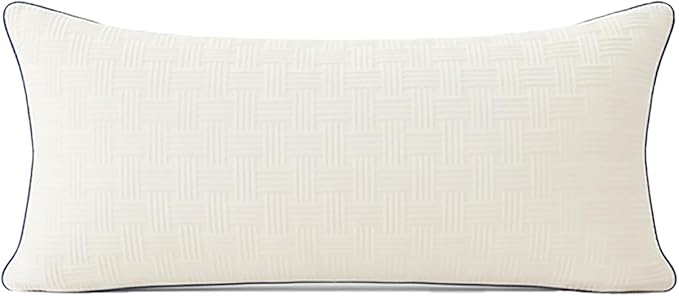 Oubonun 14x36 Pillow Inserts Set of 1 - Rectangle Decorative Throw Pillows for Sofa Couch Bed Living Room Beige 100% Polyester Filling 14 x 36 Inch Lumbar Pillows