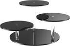 NiHome Black Acrylic Display Stand for LEGO Botanical Collection Sets, Multi-Tier Showcase Figurine Display Shelf Riser for Collectibles and Room Decor, Perfume Riser Holder, Tabletop Plant Stand