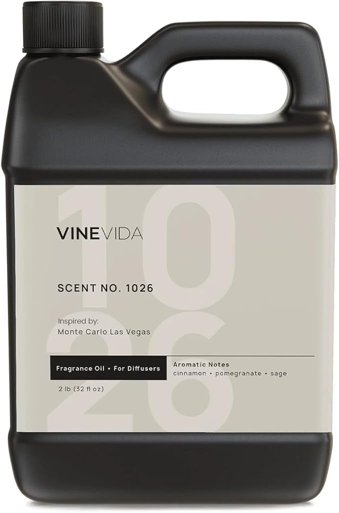VINEVIDA Scent No.1026 Monte Carlo Las Vegas Fragrance Oil for Cold Air Diffusers - 32oz (2lbs) - Luxury Hotel Aroma - Long-Lasting Scent