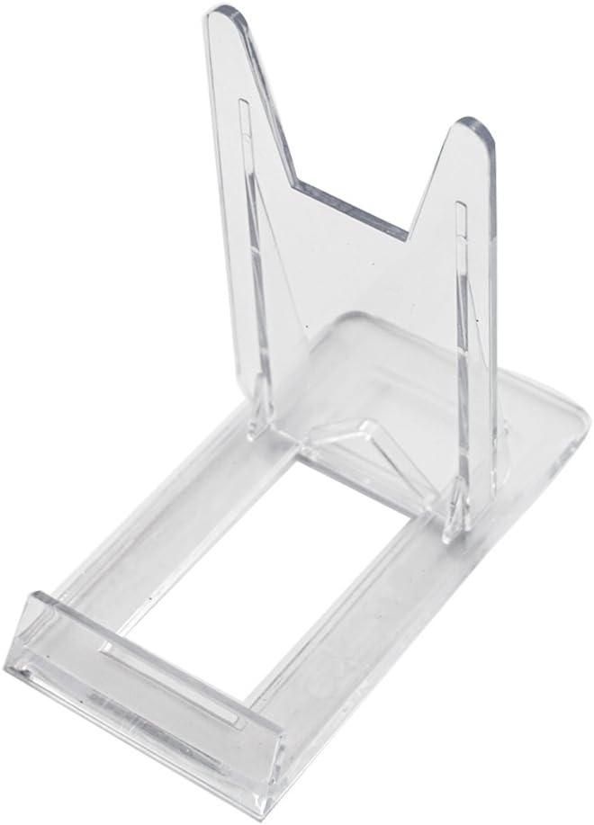 Artliving Plate Stands for Display Set of 6, Two Part Adjustable Clear Plastic Display Stand Easel for 5-9 Inch Plates, Bowls, Picture Frames, Books, Comics, Photo, Small Signs and Collectibles