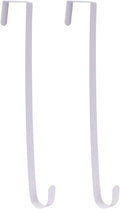 Sattiyrch 15" Wreath Hanger for Front Door,Sturdy Steel Wreath Door Hanger,Over The Door Hanger Hook (White,2)