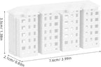 Wakauto Miniature Apartment Building Architectural Model White Plastic Dollhouse City Sand Table Models - for Home Decoration Gift for Architecture Lovers 4 Styles Included