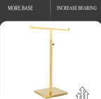 GAMAK Scarf Rack Display for Small Space, Scarf Display Stand Retail for Store Silk Neckband Girdle Pants Scarf Storage Organizer for Boutique Clothing Store (Color : Gold)
