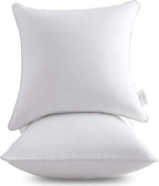 Leeden 20 x 20 Pillow Inserts (Set of 2) - Throw Pillow Inserts with 100% Cotton Cover - 20 Inch Square Decorative Pillows for Sofa, Couch, Bed and Home Decor
